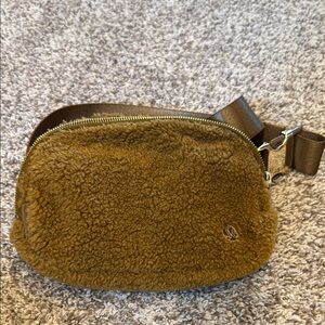 Lululemon Brown Fleece Crossbody Bag